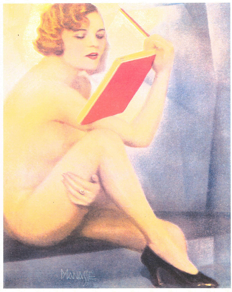 Nudge Girl Reading Red Book